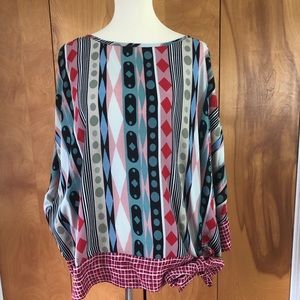 Anthropologie geo print blouse 3X NWT